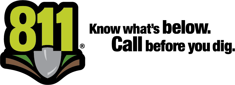 811 Logo - Know what's below. Call before you dig.